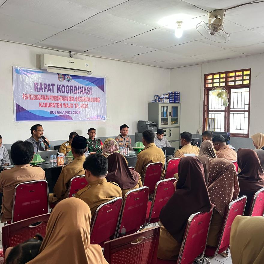 Rapat Koordinasi Penyelenggaraan Pemerintahan Desa se-Kecamatan Gilireng Tahun Anggaran 2025