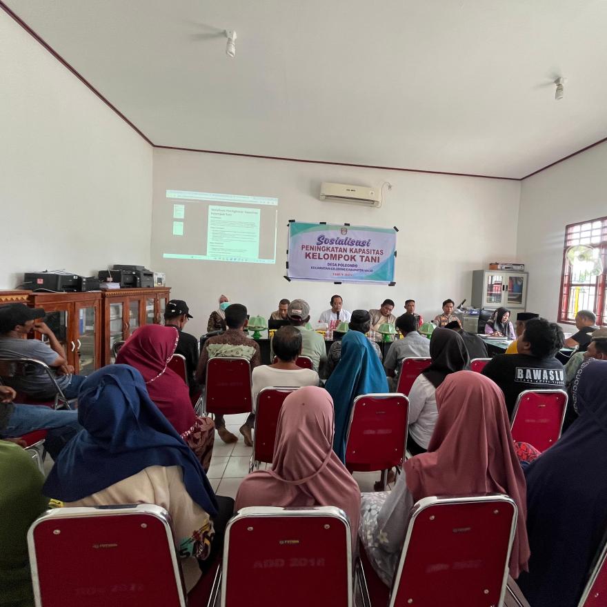 Sosialisasi Peningkatan Kapasitas Kelompok Tani Digelar Pemerintah Desa Poleonro